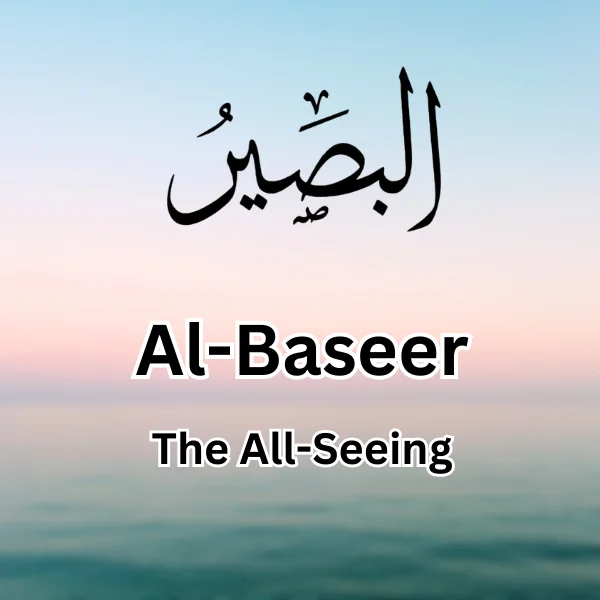 The Meaning of Al-Baseer (The All-Seeing) - IslamFAQ